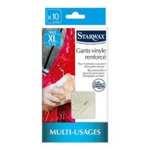 Sachet de 10 gants vinyls renforcés - taille xl